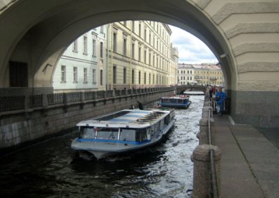 The Winter Canal. The Hermitage Theatre is on the left and you can see the small section of the wall of Peter the Great's Winter Palace